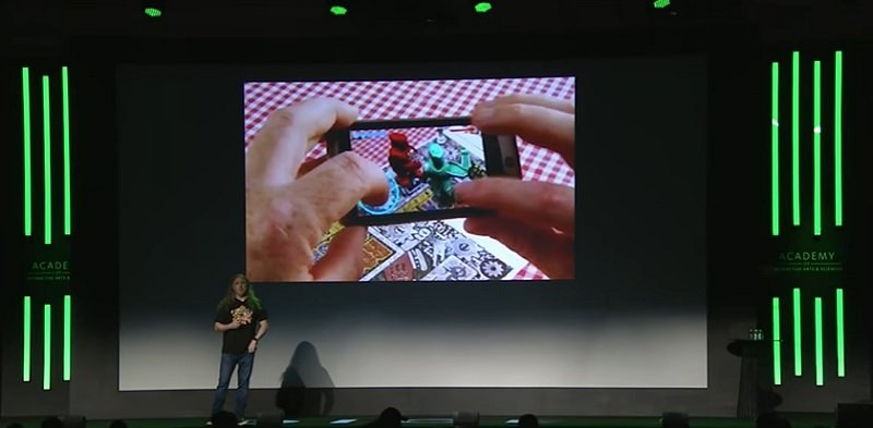 Graeme Devine shows old AR in a talk.