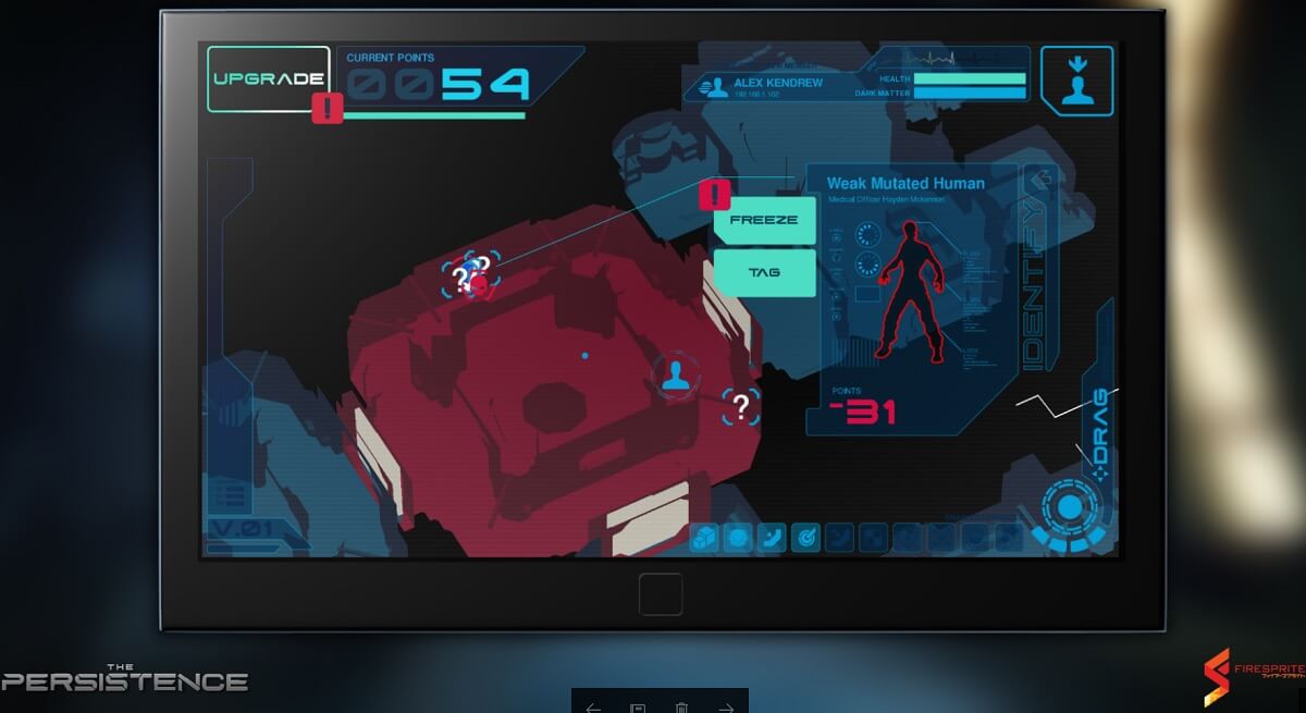 A companion player can use a tablet to help you, or hinder you, in The Persistence.
