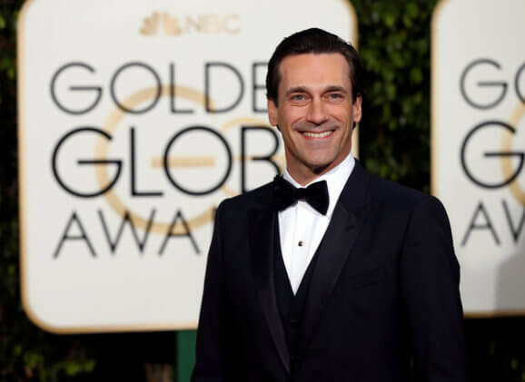Actor Jon Hamm arrives at the 73rd Golden Globe Awards in Beverly Hills, California January 10, 2016.