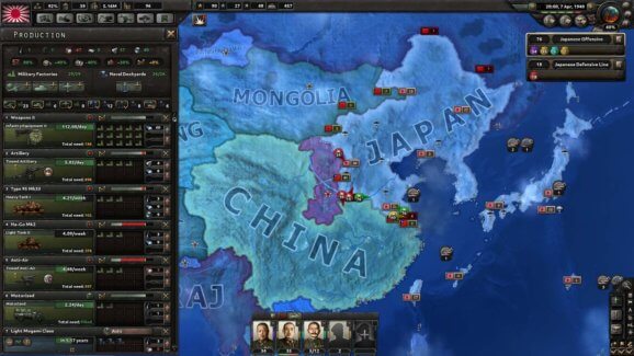 Paradox's World War II grand strategy game Hearts of Iron IV.