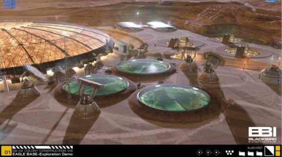 Project Eagle shows what a human settlement on Mars could look like.