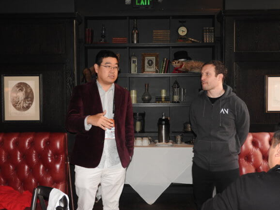 Tipatat Chennavasin (left) of The VR Fund and Greg Castle of Anorak Ventures  at Akamai/GamesBeat event at GDC 2017.