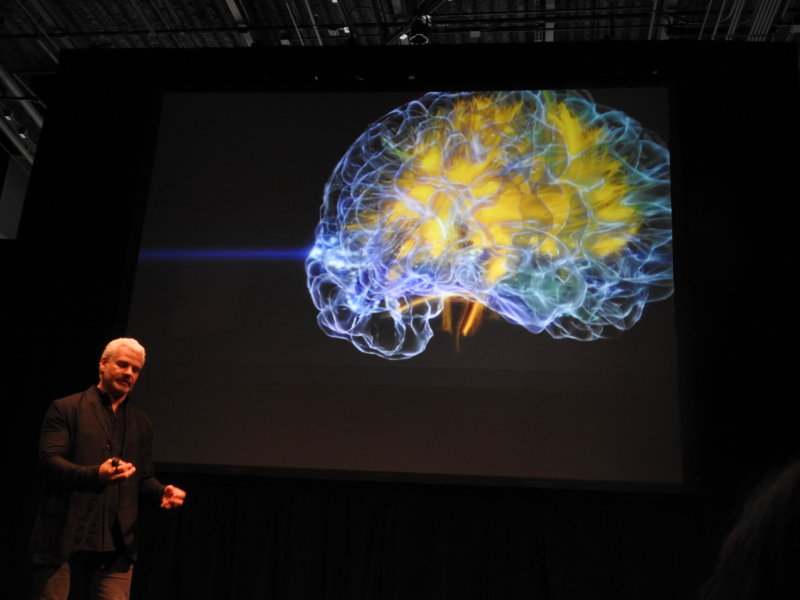Adam Gazzaley of UCSF shows the effect of VR on your brain.
