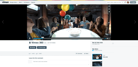 Vimeo now supports 360 videos.