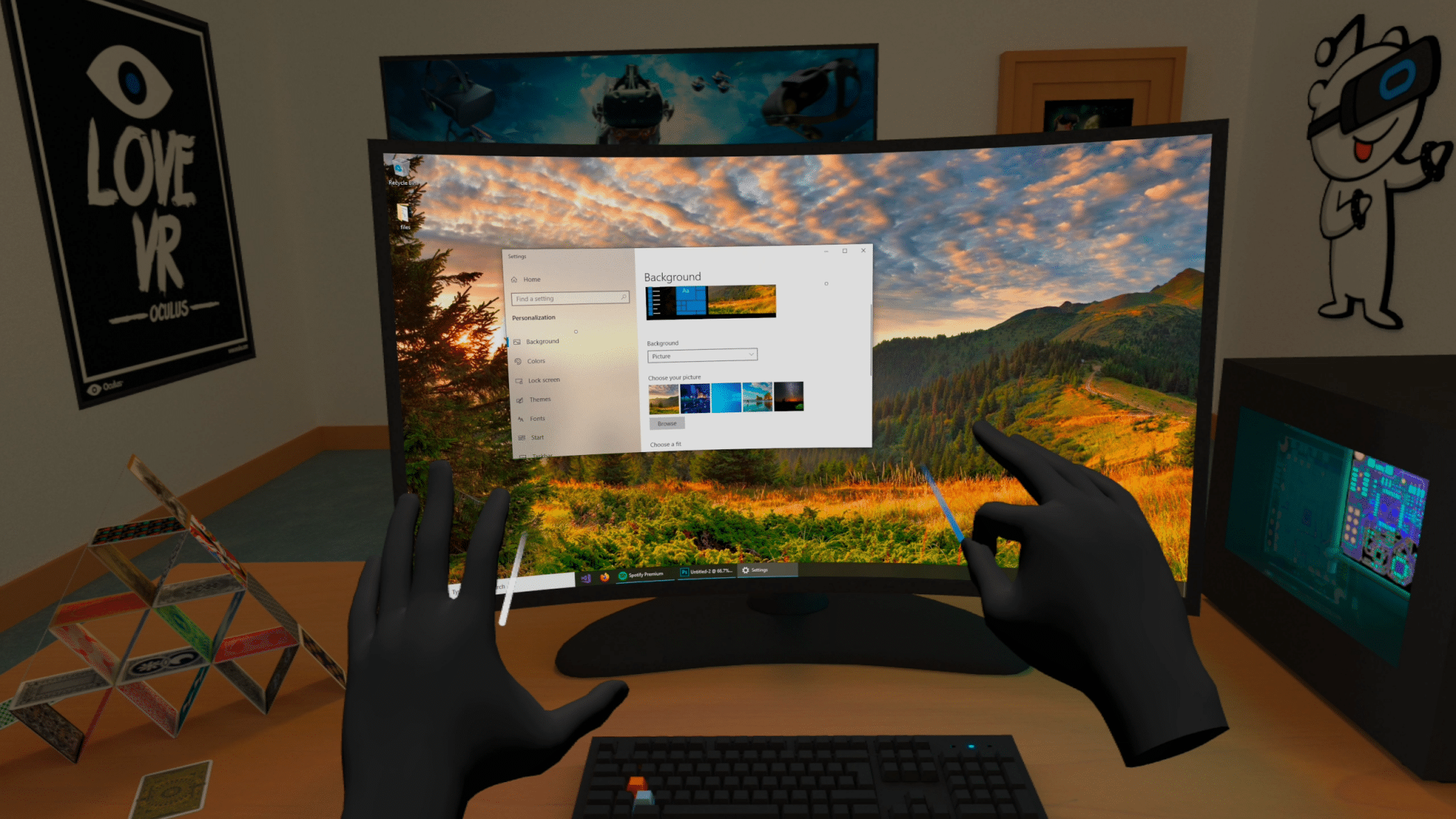 beat saber virtual desktop