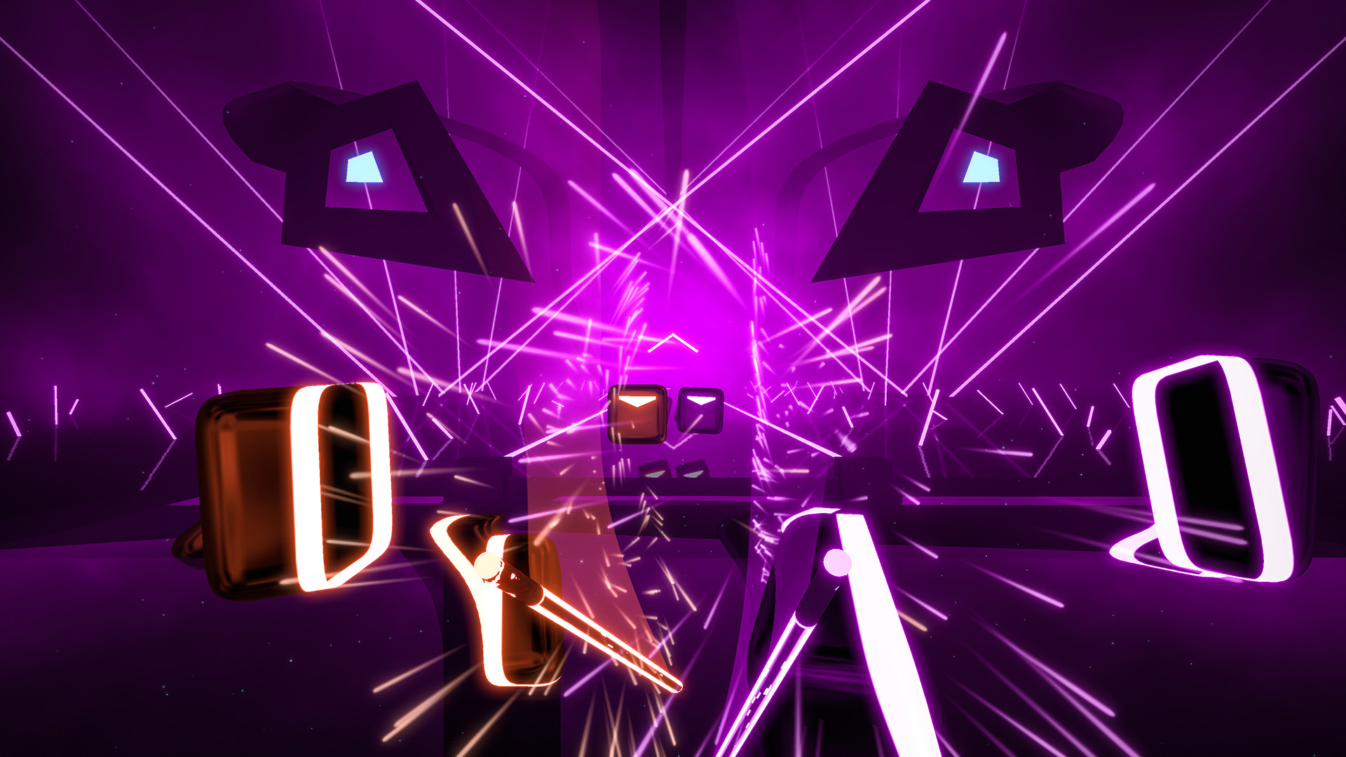 beat saber purple background slash